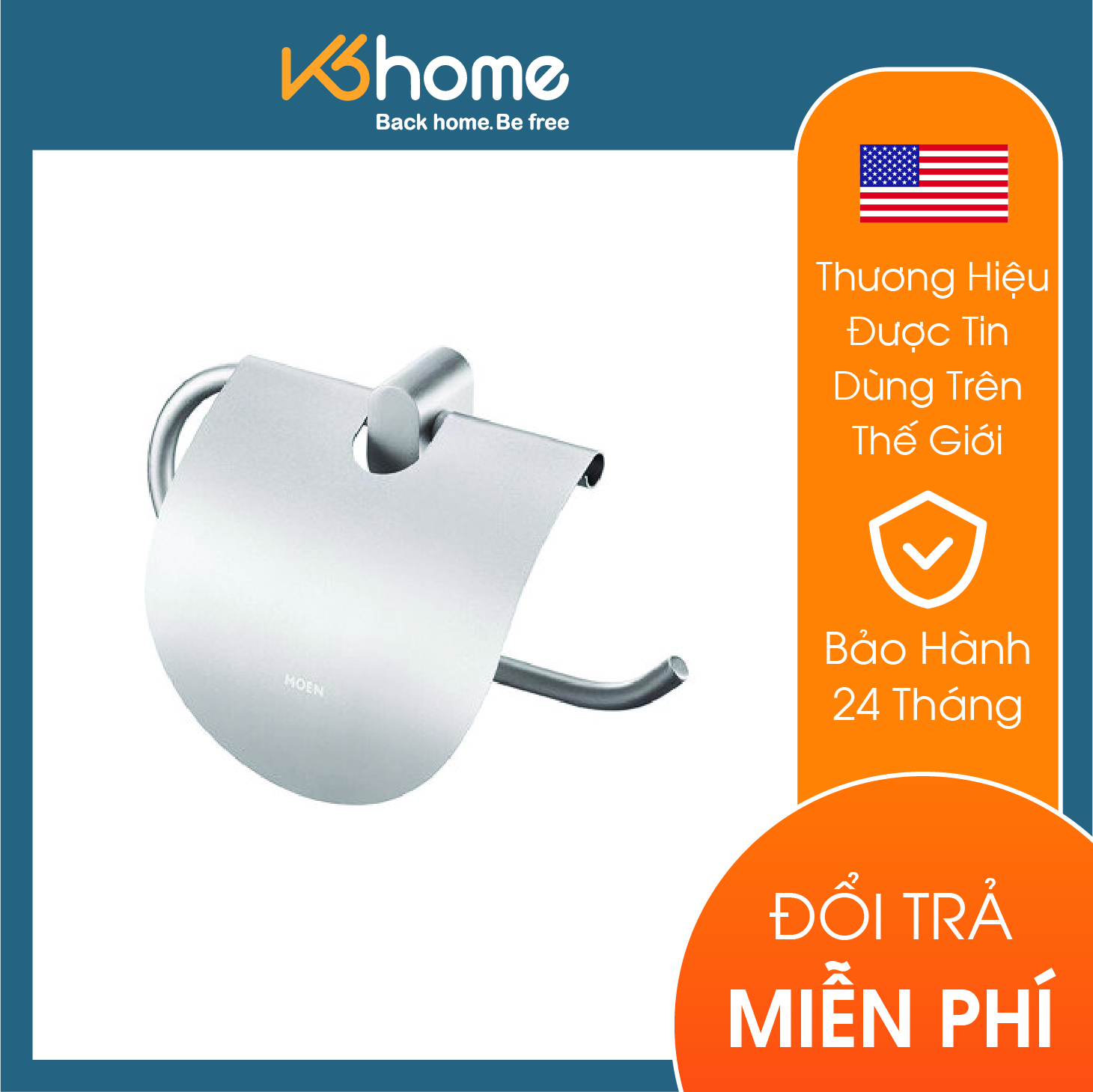 Lô giấy vệ sinh có nắp đậy dòng Alisa Moen - ACC2405