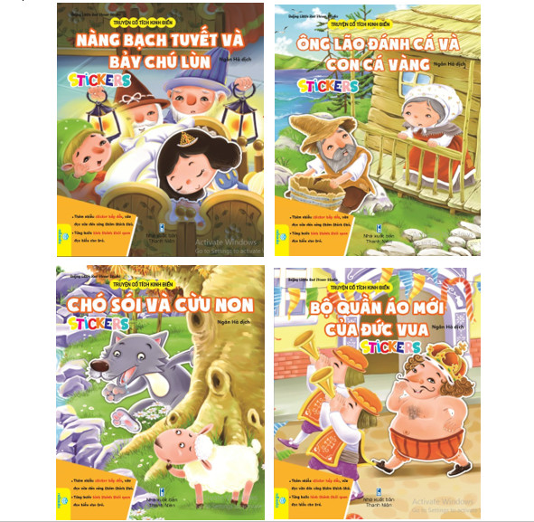 Sách - Combo 8 Cuốn Truyện Cổ Tích Kinh Điển Stickers - Ndbooks
