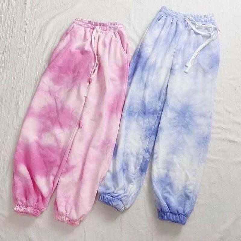 Quần Jogger Nam, Nữ Loang Màu Dài Ống Rộng Có Bo SIMPLE Ulzzang Unisex