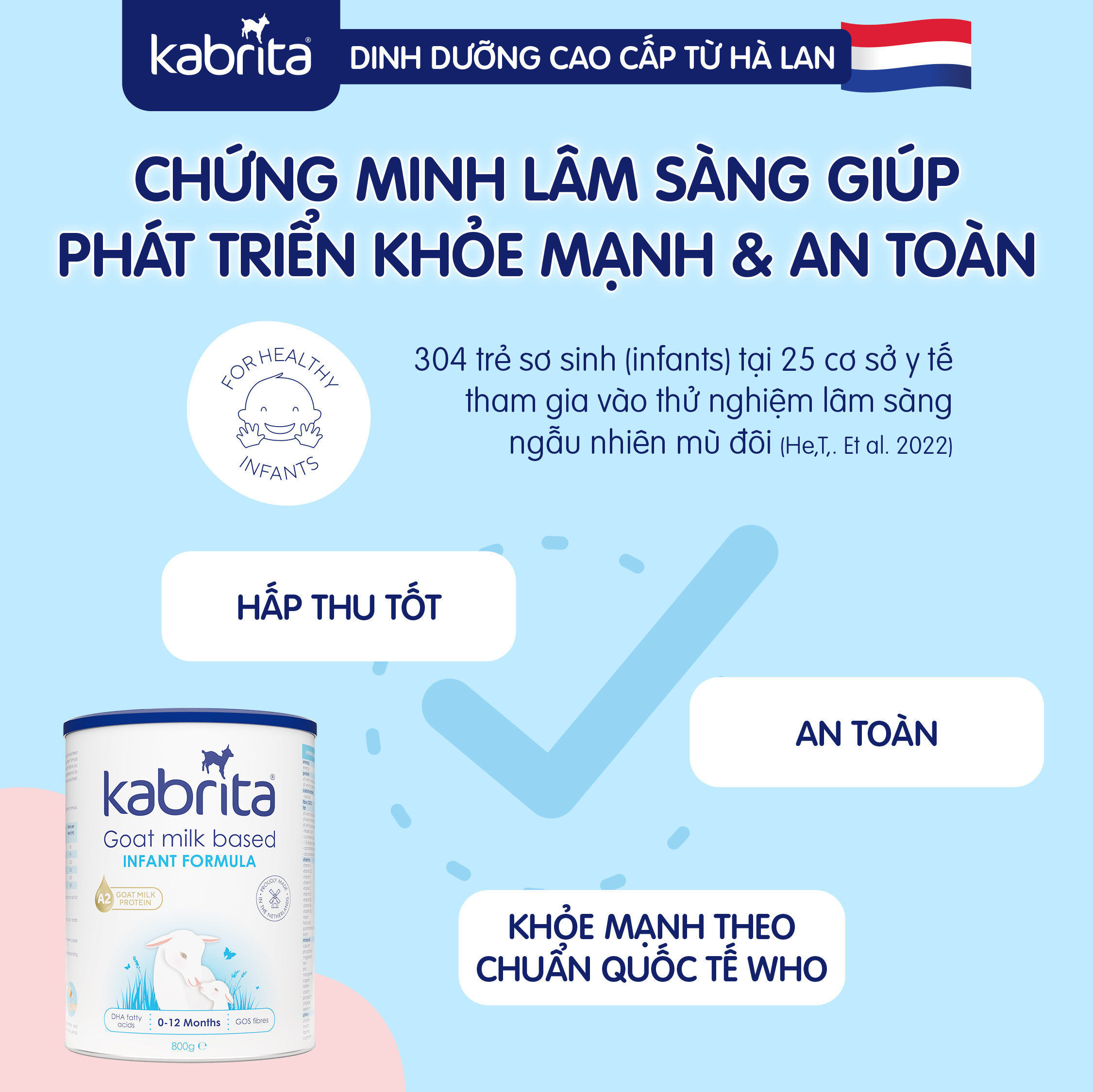 [TẶNG ĐỒ CHƠI THẢ KHỐI] Sữa dê Kabrita số 1 cho trẻ- Lon 800g