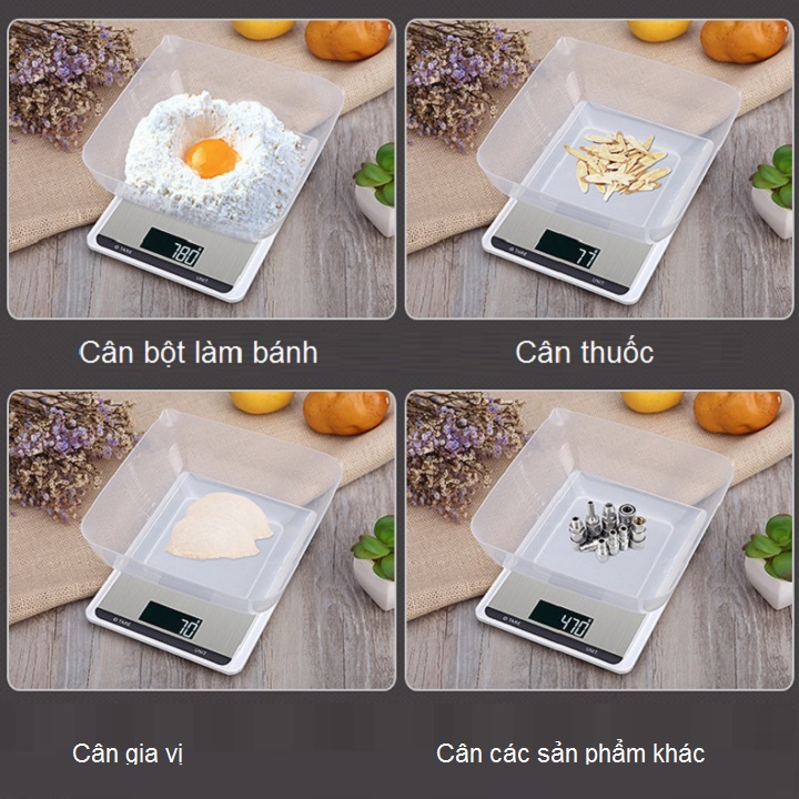 Cân điện tử 5kg/1g CX-518 nút cảm ứng màn hình LED cao cấp
