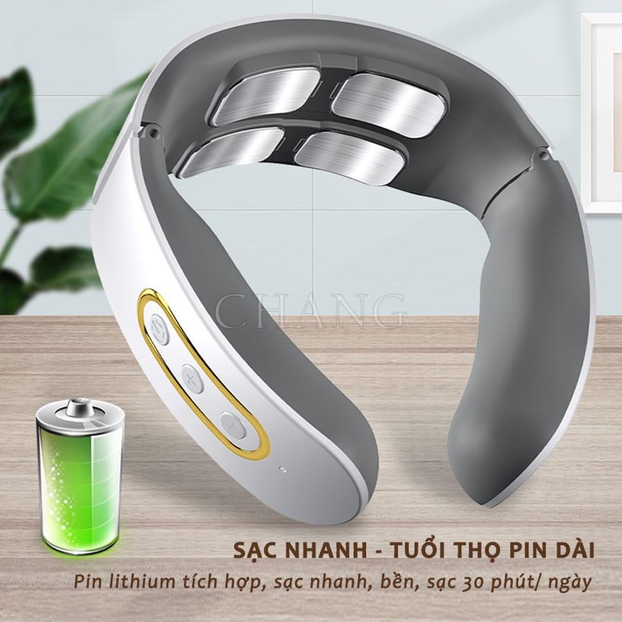 Máy Massage Cổ Vai Gáy Cao Cấp Có Chườm Nóng 42 Độ C - 6 Đầu Tiếp Xúc, 6 Chế Độ Mat Xa, 9 Cường Độ