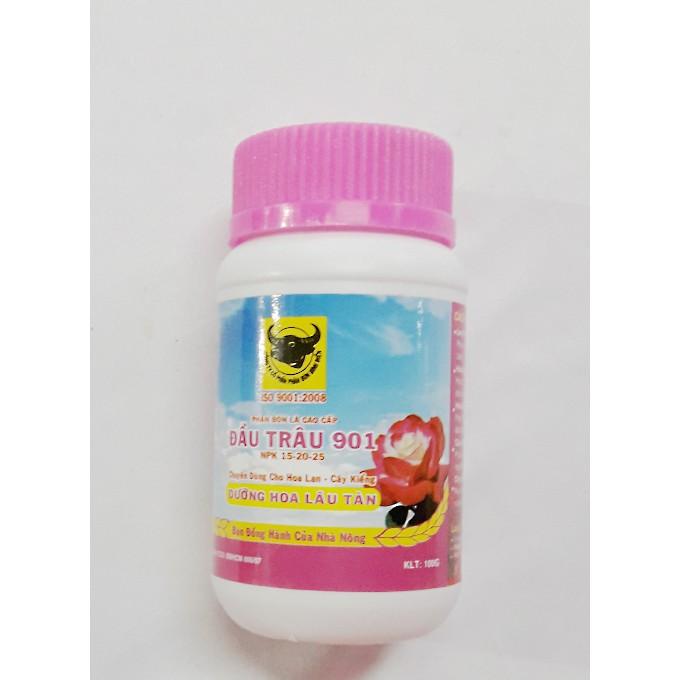 Phân bón dưỡng hoa lâu tàn Đầu Trâu 901 hũ 100g