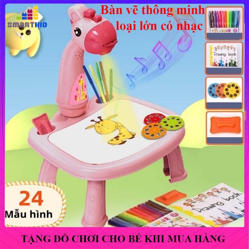 Bàn vẽ Cho Bé, Bàn Vẽ Thông Minh Chiếu Tranh, Loại Lớn Có Nhạc Giúp Bé Học Vẽ Và Vui Chơi Thư Giãn, Đồ Chơi Trẻ Em