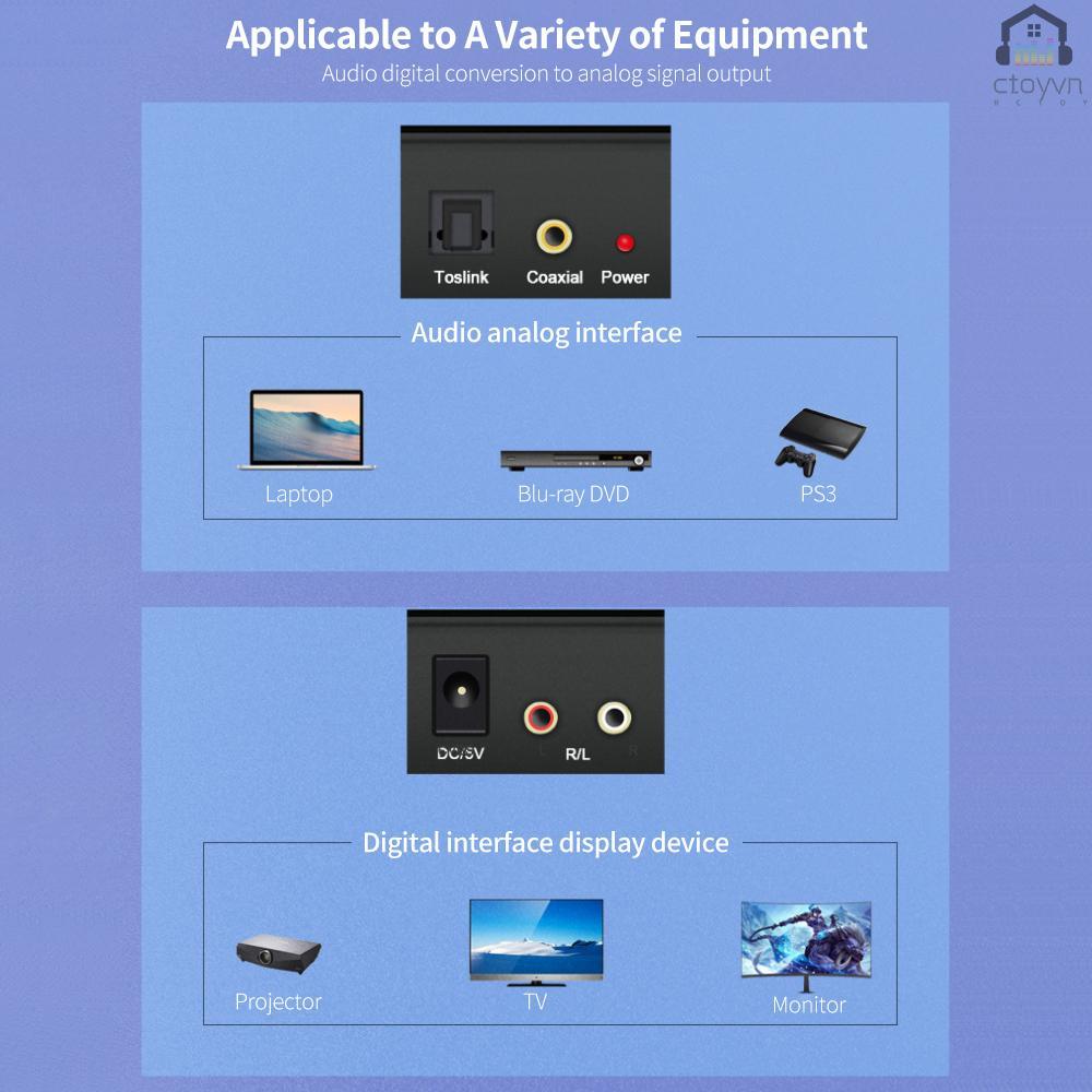 Bộ chuyển đổi âm thanh kỹ thuật số sang analog 1080P@60Hz