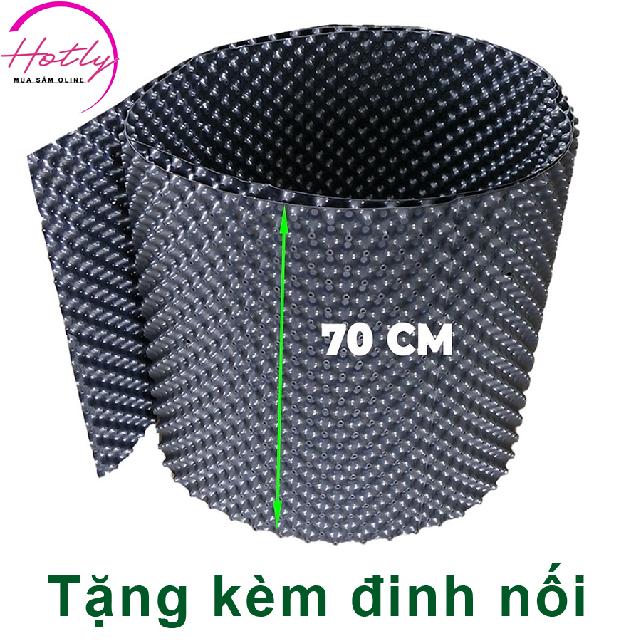 1 MÉT Bầu ươm cây V6 CAO 70CM dày 6mm, cắt theo mét dài khách đặt, tặng ốc vít-77904