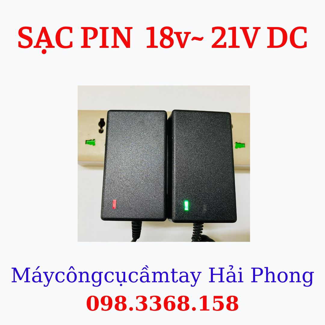 SẠC PIN 18V-21V DC cổng sạc chân giắc ghim 6mm dùng điện 220V-1A