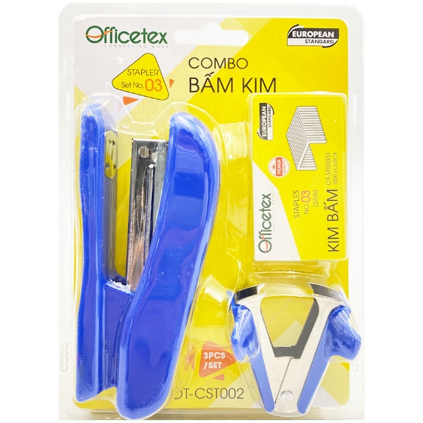 Bộ Bấm Kim OT-CST002 (1 Bấm Kim,1 Gỡ Kim, 1 Hộp Kim Bấm)