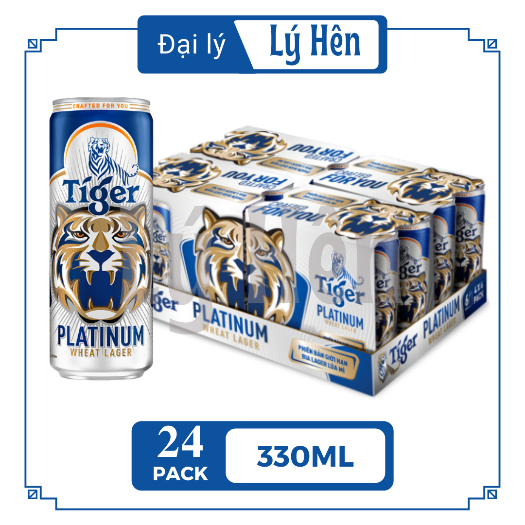 Thùng 24 Lon Cao Bia Tiger Platinum - Mới 330ml/Lon