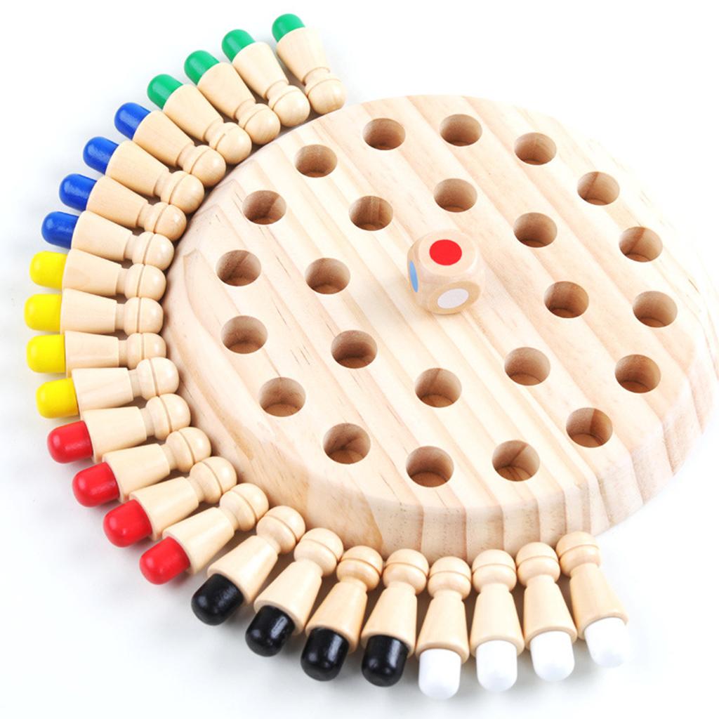 Kids Wooden Memory Match Stick Chess Game Educational Toys Brain Training