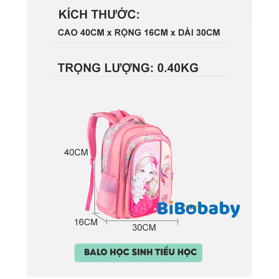 Balo học sinh cho bé đi học tiểu học in hình nổi 3D công chúa siêu nhân đáng yêu vải dù bền đẹp 1858 - Người Nhện