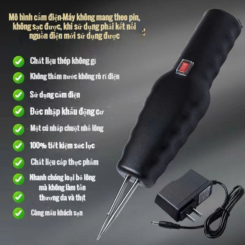 Máy Nhổ Lông Gà Vịt Lợn Cầm Tay Tích Điện Động Cơ Kép: Nhỏ Gọn, Tiện Lợi [Hàng Tốt, Giá Rẻ]