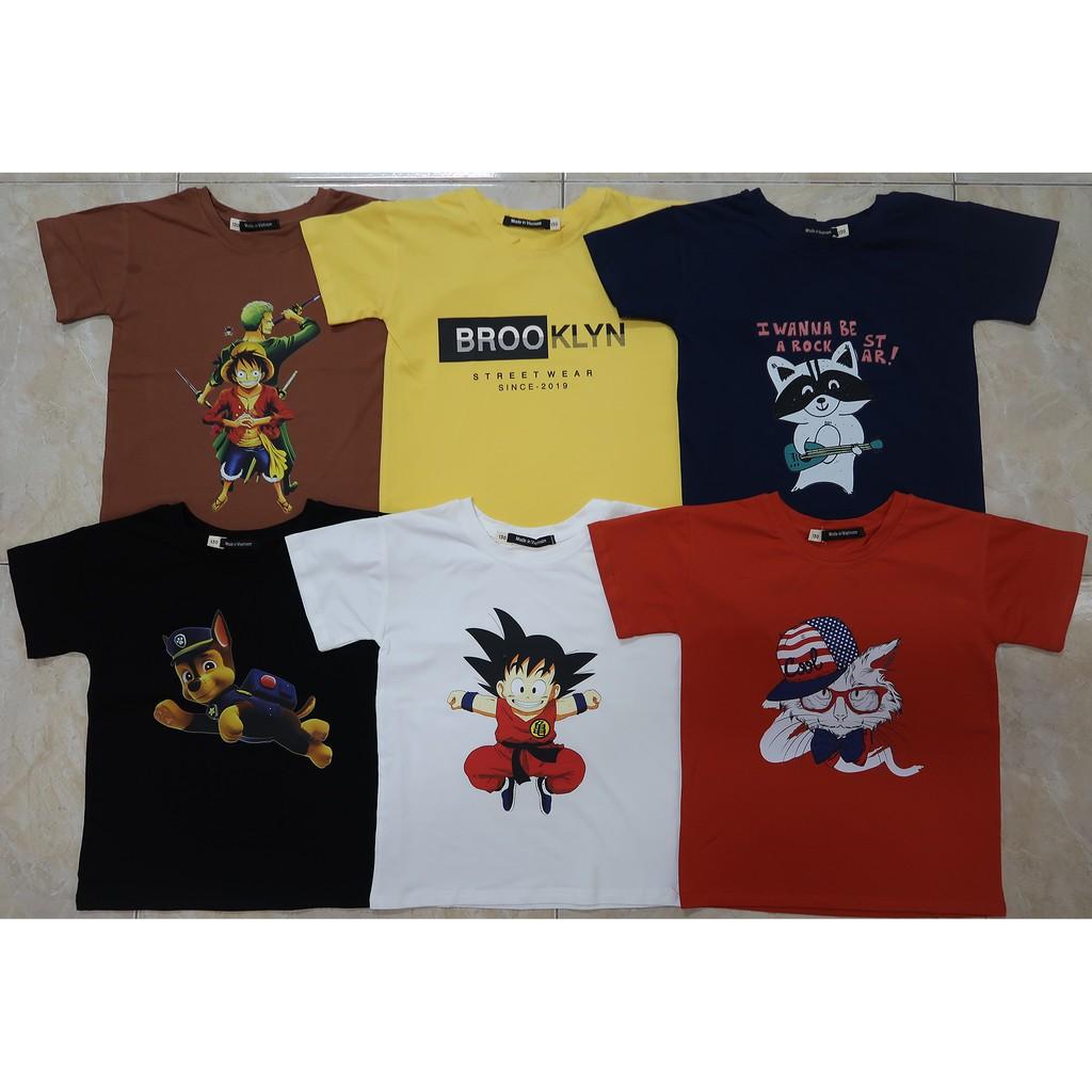 Áo thun trẻ em nam cotton 100% các màu : Mã 034