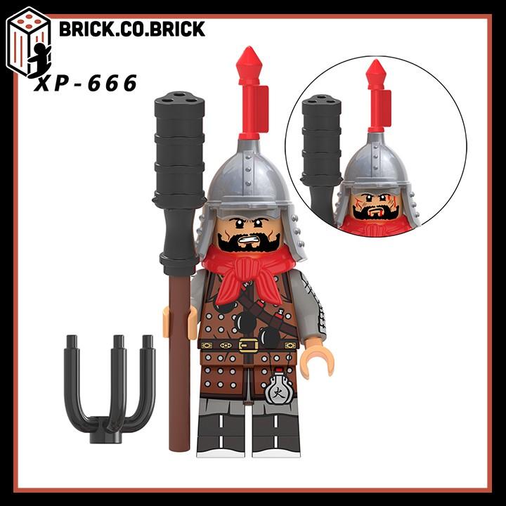 Nhân vật Đồ Chơi Lắp Ráp Lính Quân đội nhà Minh Minifig Trung cổ kèm Phụ kiện Ming Dynasty KT1090