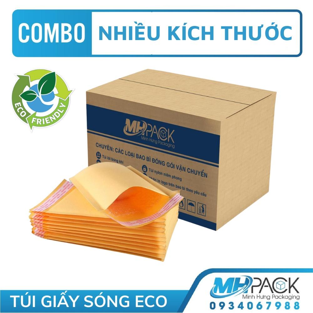 Túi giấy gói hàng lót giấy sóng chống sốc combo túi gói sẵn băng keo tiện lợi phù hợp đóng gói nhiều mặt hàng nhỏ gọn