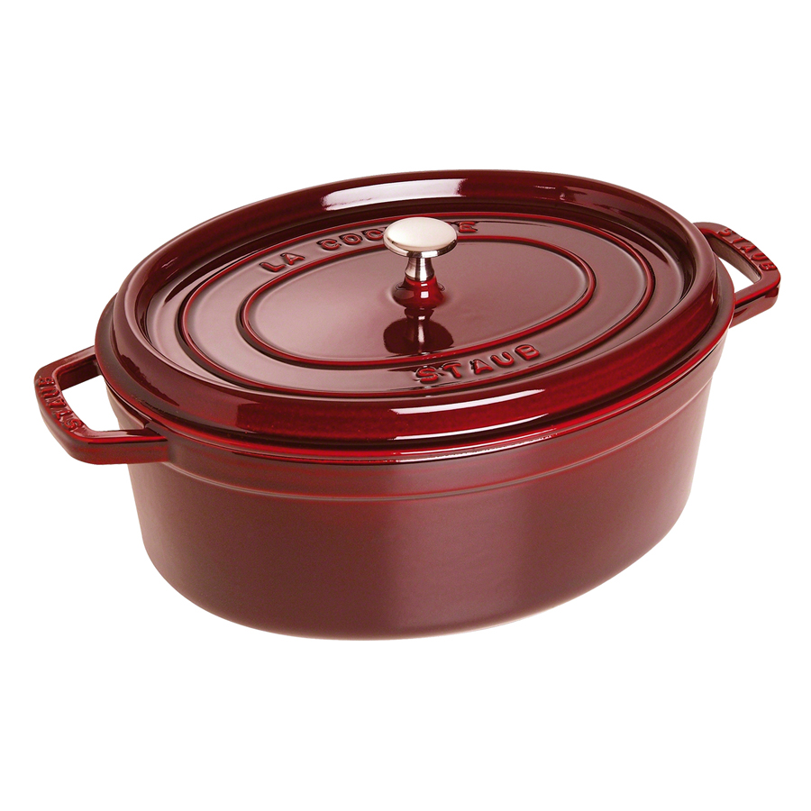 Nồi gang oval Staub Đỏ lựu 31cm