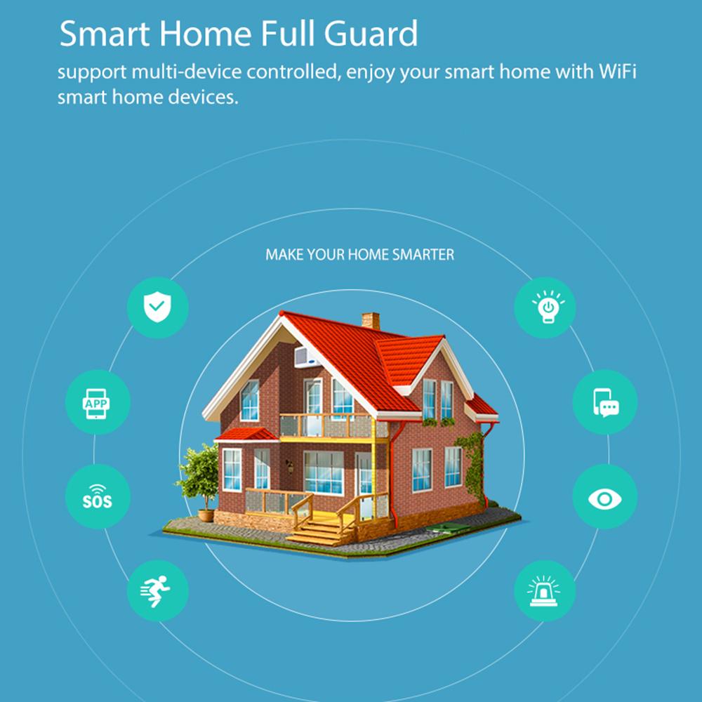 Smart WiFi Door Window Sensor Home Security Sensor with Notification Phone APP Remote Control for Alexa Google Assistant