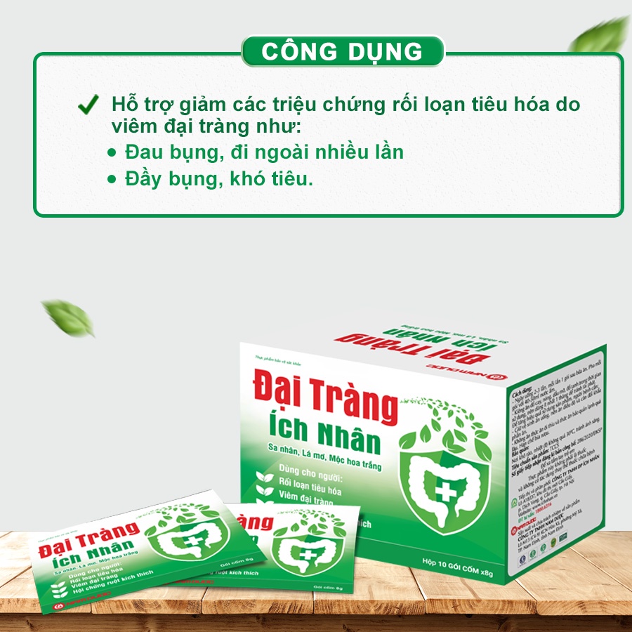 Đại Tràng Ích Nhân, Giảm nhanh các triệu chứng viêm đại tràng, hội chứng ruột kích thích