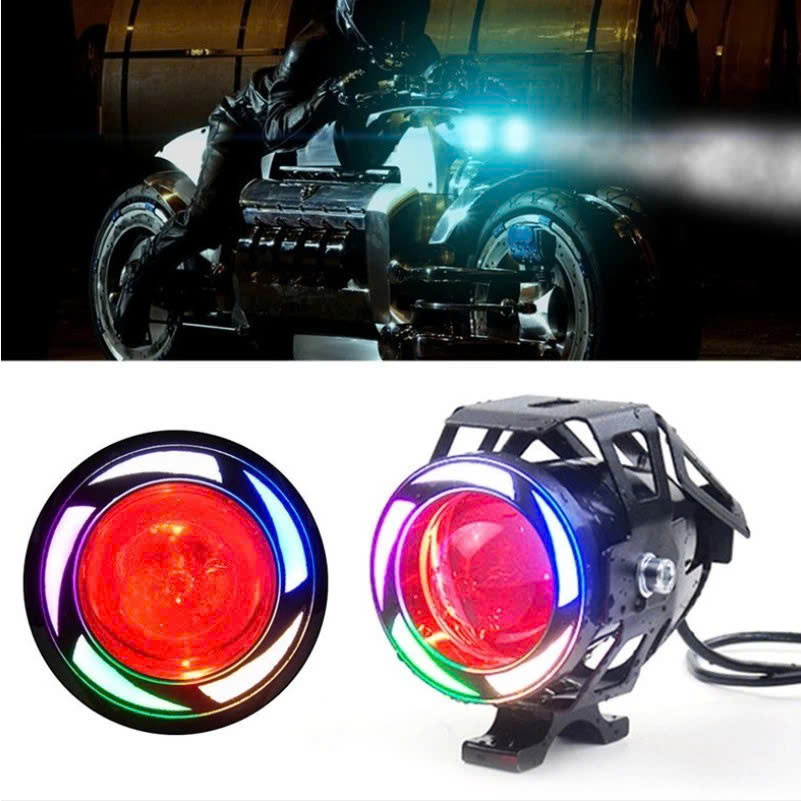 Đèn U7 Viền LED Cho Xe Máy – Trợ Sáng Ban Đêm, Độ Xe Ngầu, Chống Nước Hiệu Quả