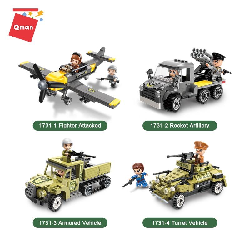 ️Đồ chơi lắp ghép Quân sự QMAN 1731 gồm 576 chi tiết kèm sách hướng dẫn
