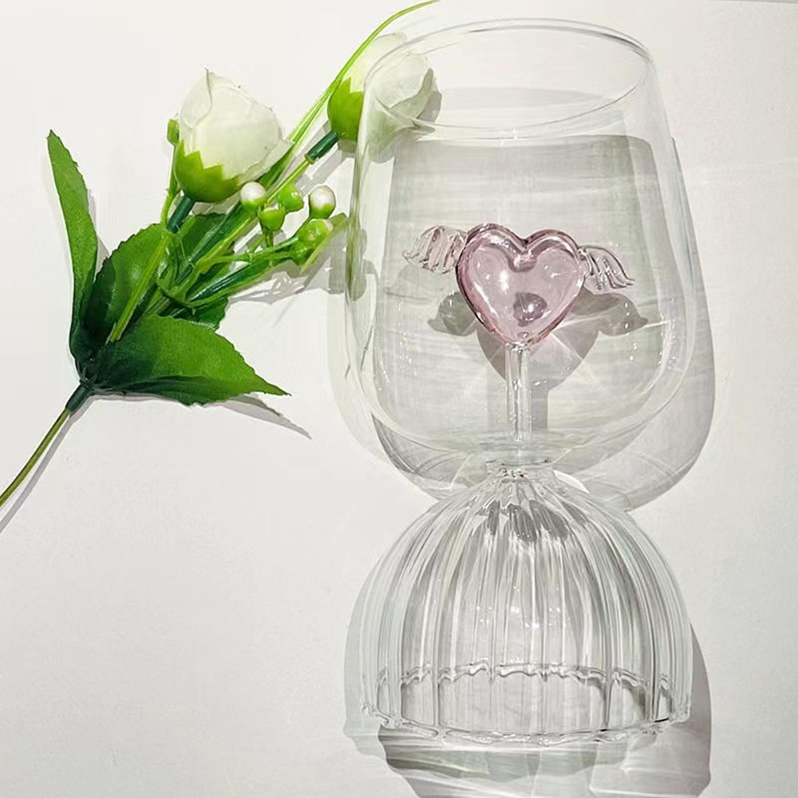 Transparent Wine Glasses Shape Statue for Christmas Birthday