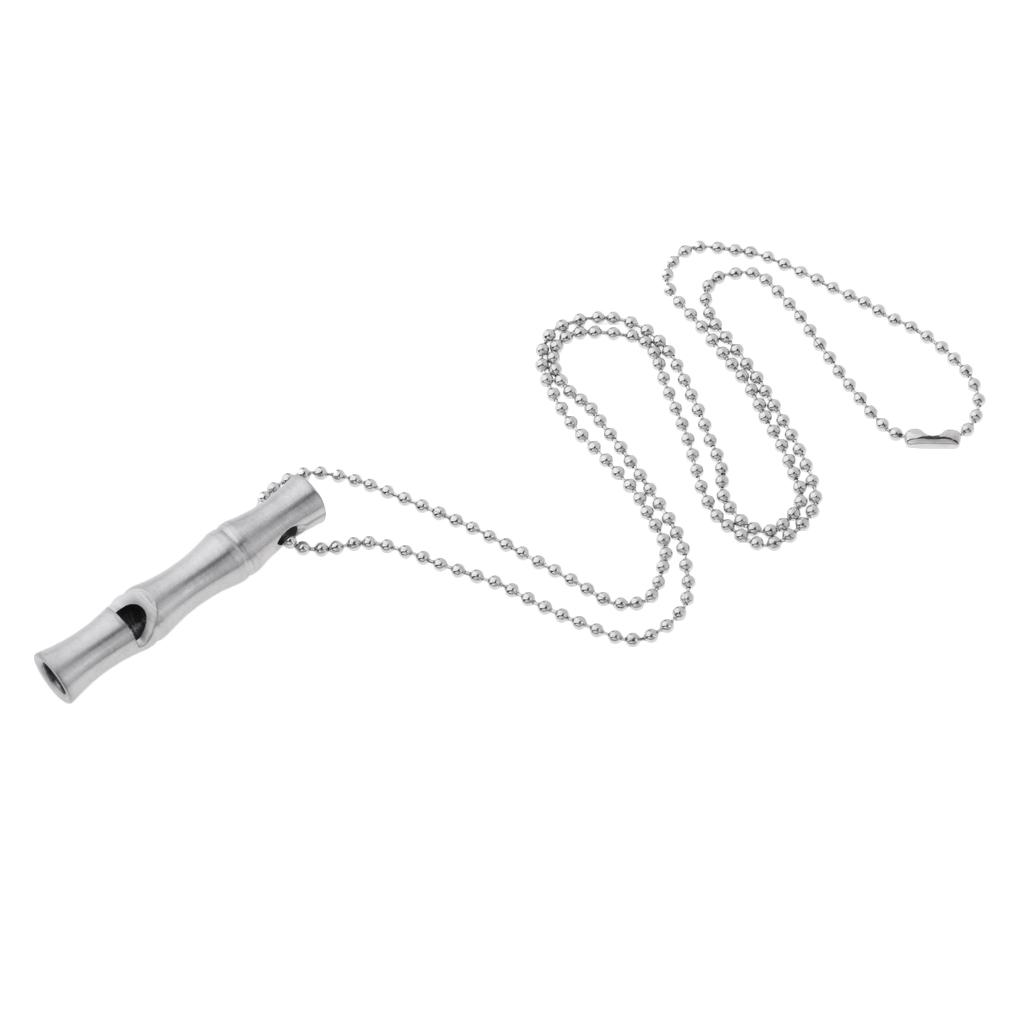 2xEmergency Safety Whistle Outdoor Survival Waterproof Stainless Steel Whistle