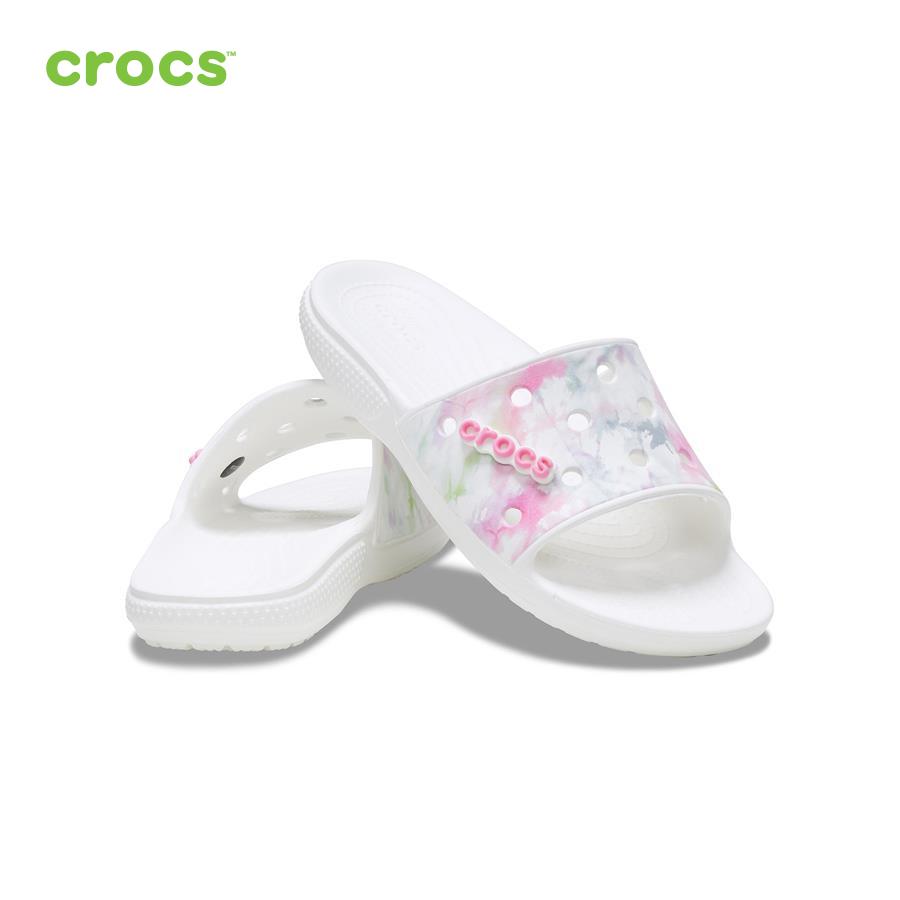 Dép quai ngang unisex Crocs FW Classic Slide U Bleach Dye Whi/Mlti - 207411-94S