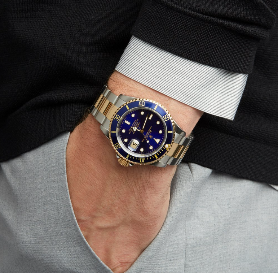 Đồng Hồ ROLEX SUBMARINER DATE 116613LN- Bảo Hành 12 Tháng - Máy Pin - Hàng Cao Cấp - Mặt Đen