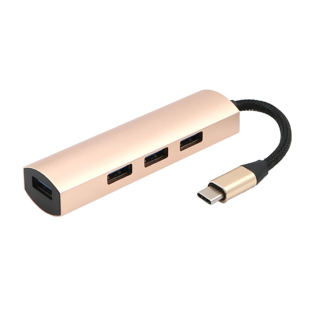USB-C to 4 Port USB 3.0 HUB Adapter Connector Converter