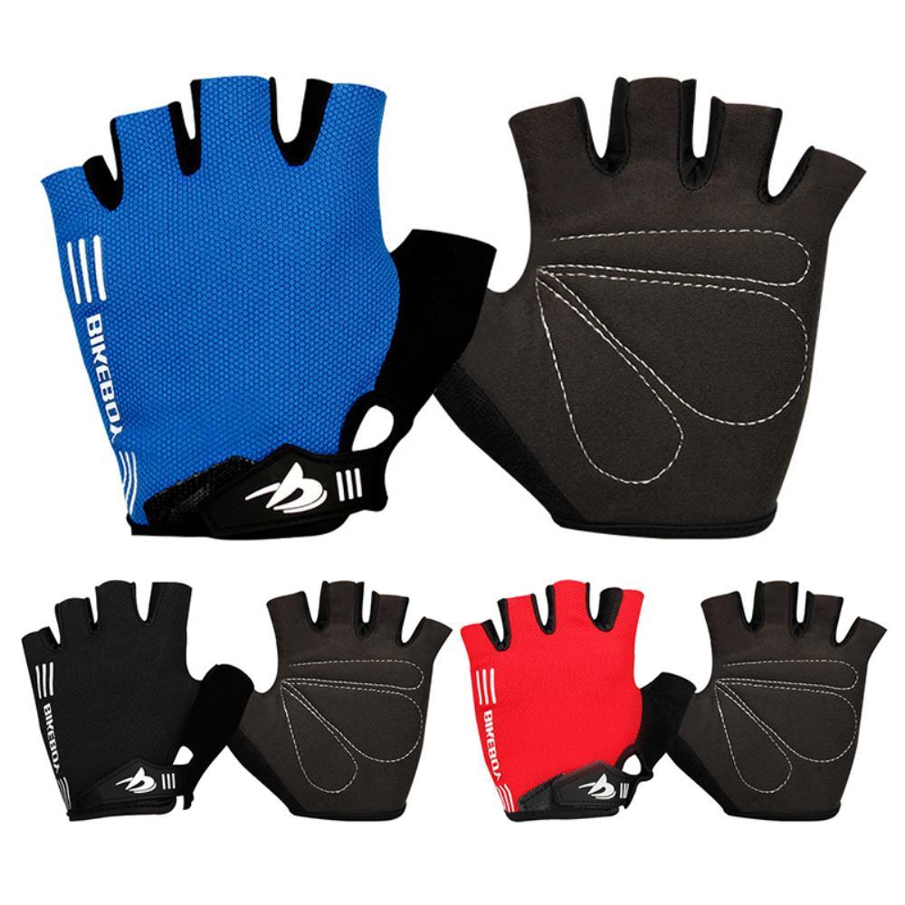 Half Finger Găng tay phòng tập thể dục thể hình phụ nữ chống trượt nam Half Fing Color: Red Size: L
