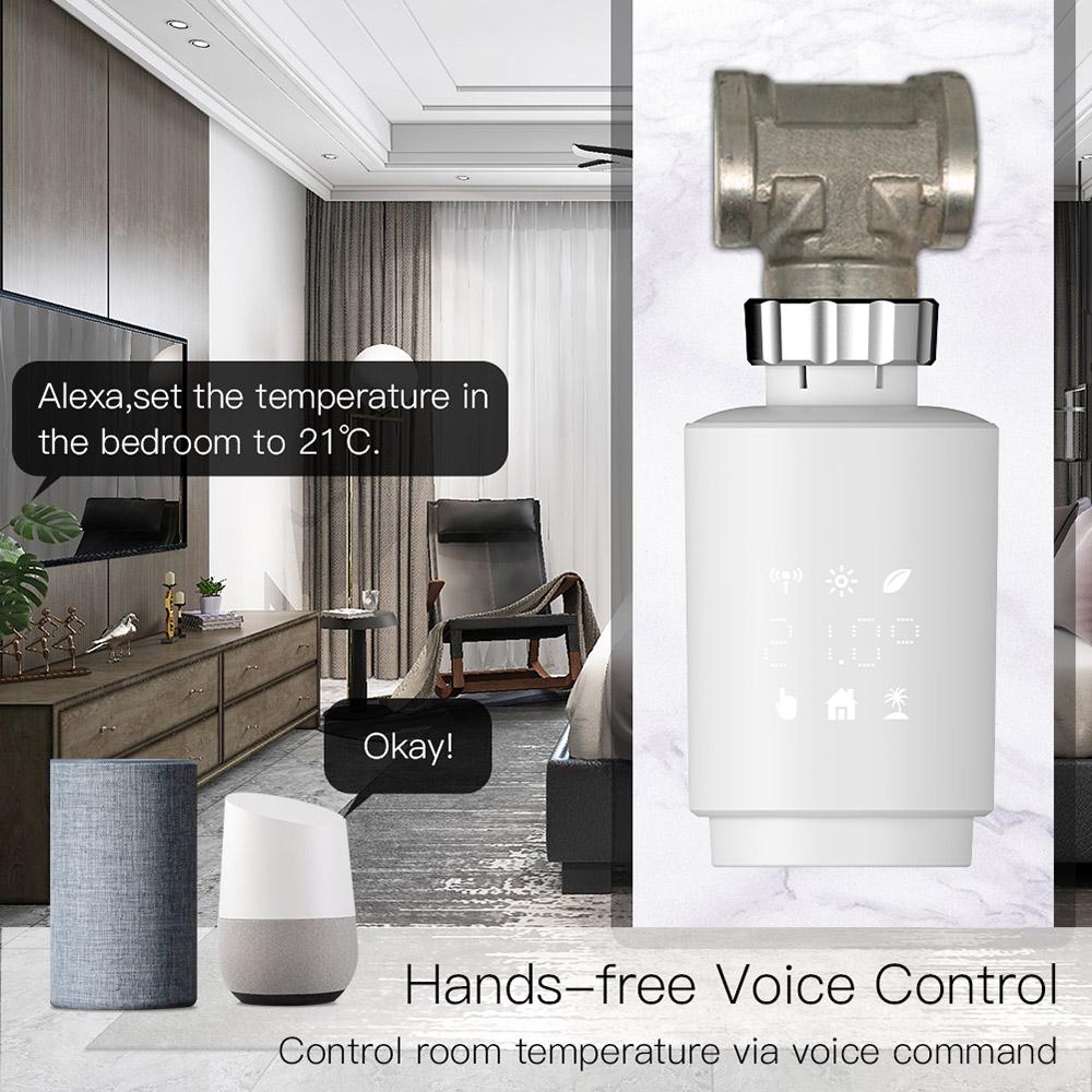 TV02 Thermostatic Radiator Valve Smart Thermostat Temperature Controller Weekly Programmable APP Control Voice Control