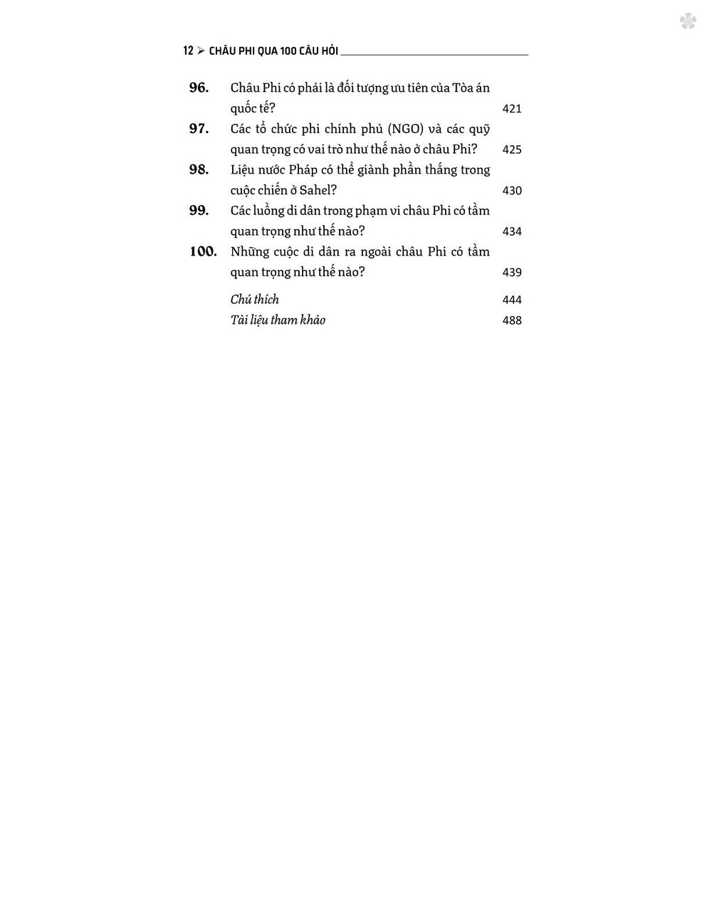 Châu Phi qua 100 câu hỏi - bản in 2024