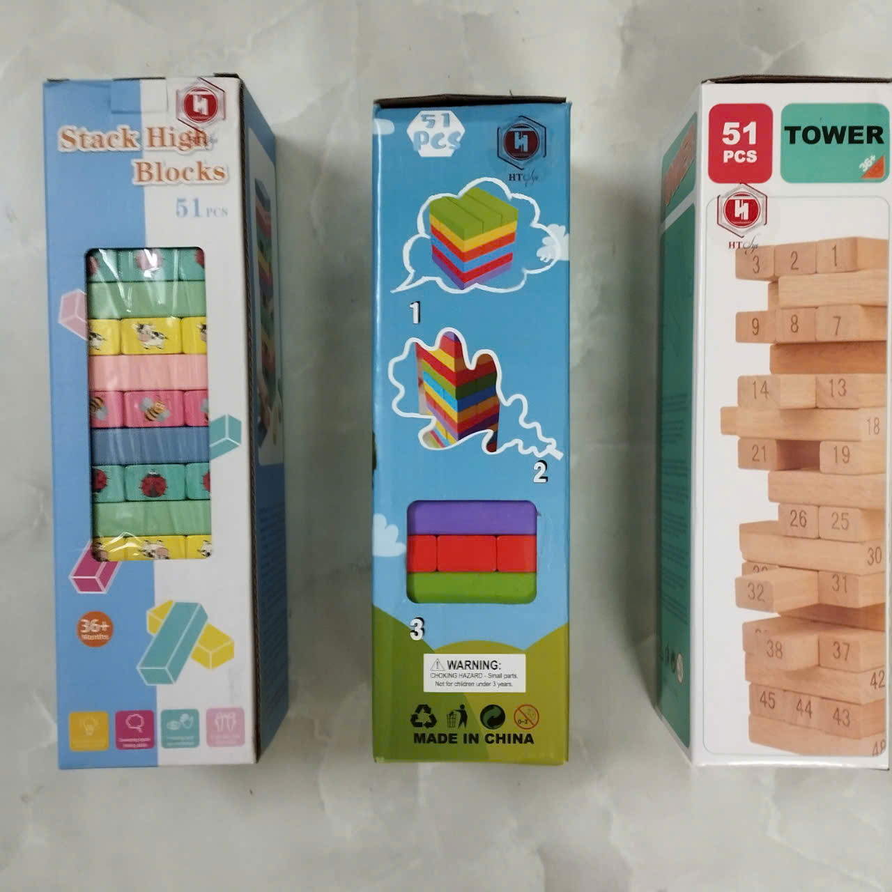 Đồ Chơi Rút Gỗ Trẻ Em 3 Mẫu Động Vật, Số Và Màu 51Pcs, Đồ Chơi Trẻ Em Thông Minh