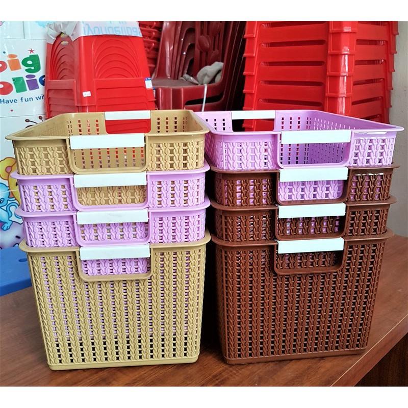Rổ Đan Kanemo mây đựng dụng cụ nhà bếp tiện lợi nhựa - Giỏ đựng đồ đa năng