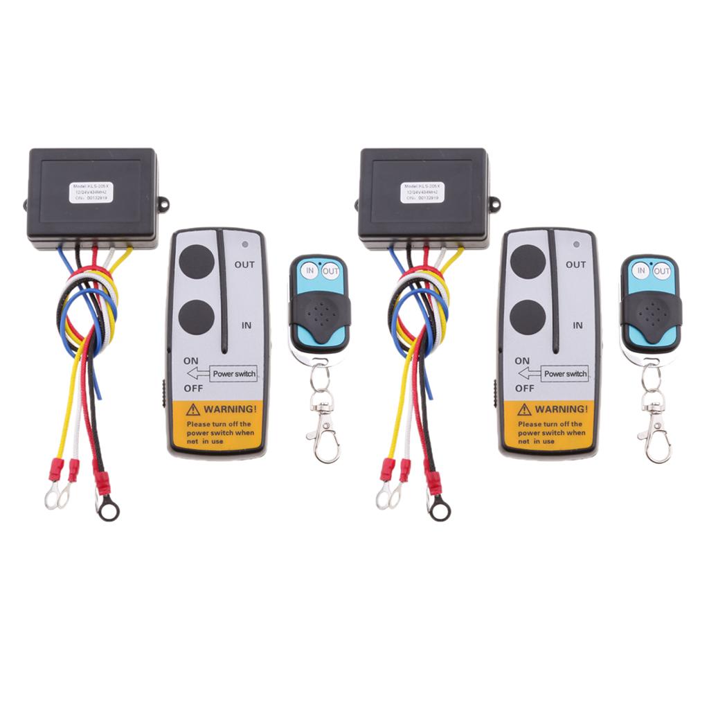 2 Pieces 50ft Car SUV Winch Remote Receiver Automatic Switch Handset New
