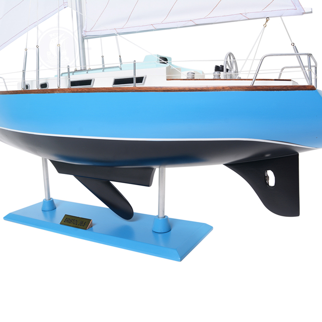 Mô Hình Thuyền Buồm Bristol 35.5 Bằng Gỗ Dùng Để Trưng Bày Trang Trí Dài 74 Cm