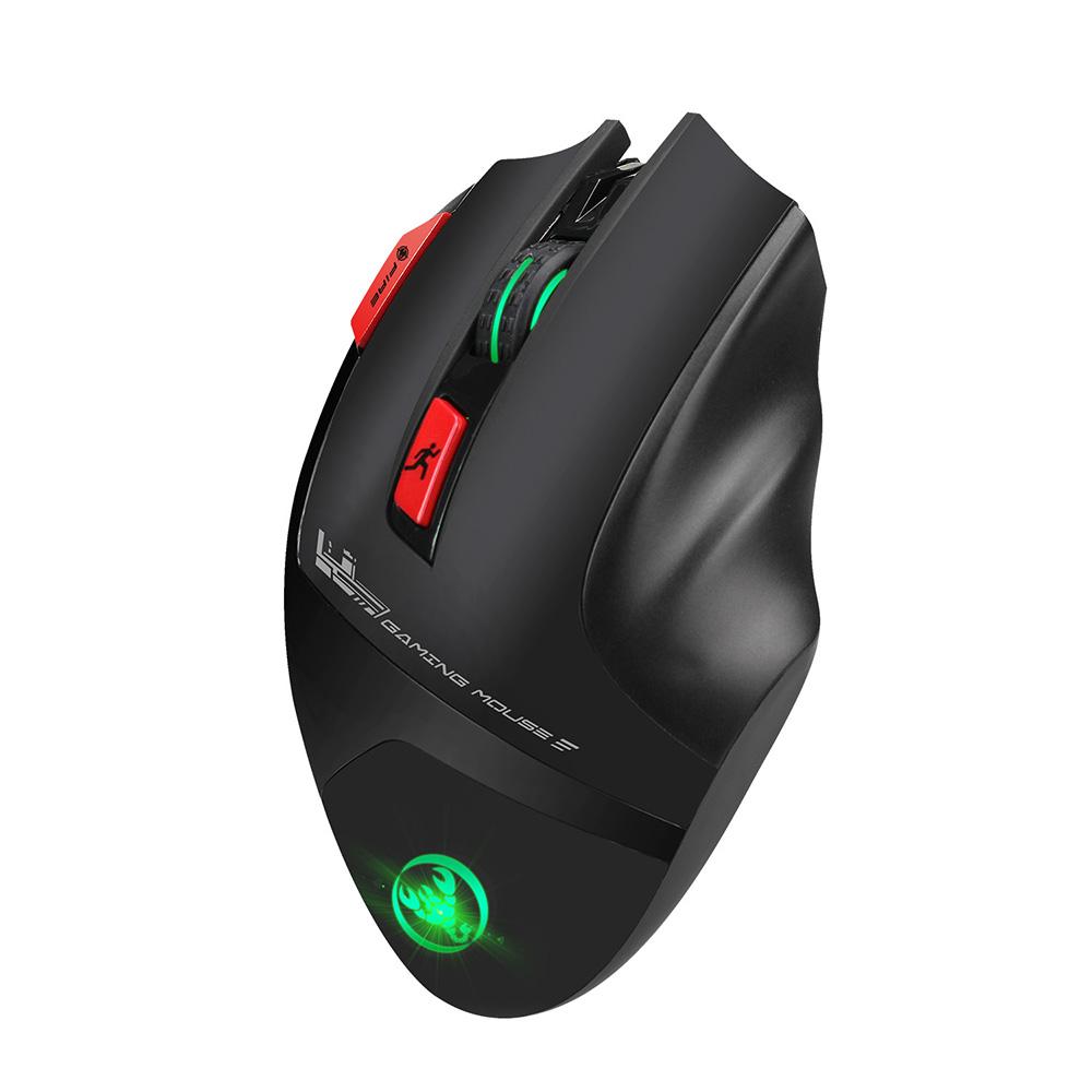 HXSJ T88 Wireless Gaming Mouse Rechargeable 7 Key Ergonomic Design Macro Programming Adjustable 4800DPI Optical Computer