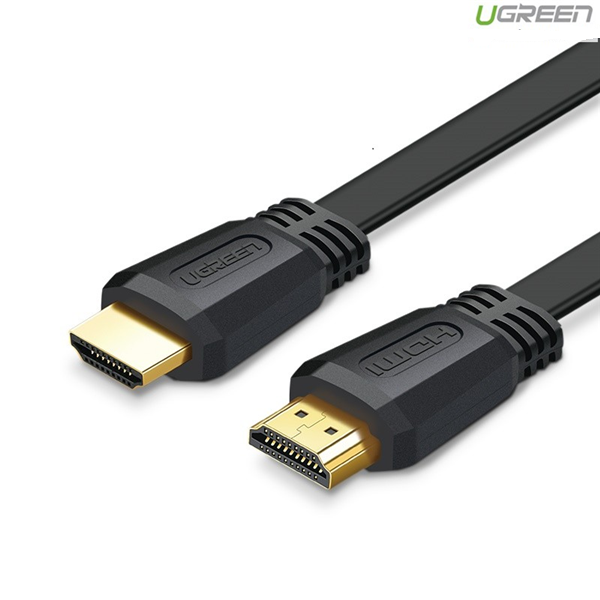 Cáp HDMI Dẹt 2m Lõi Đồng Hỗ Trợ 3D/4K Ugreen - Hàng chính hãng