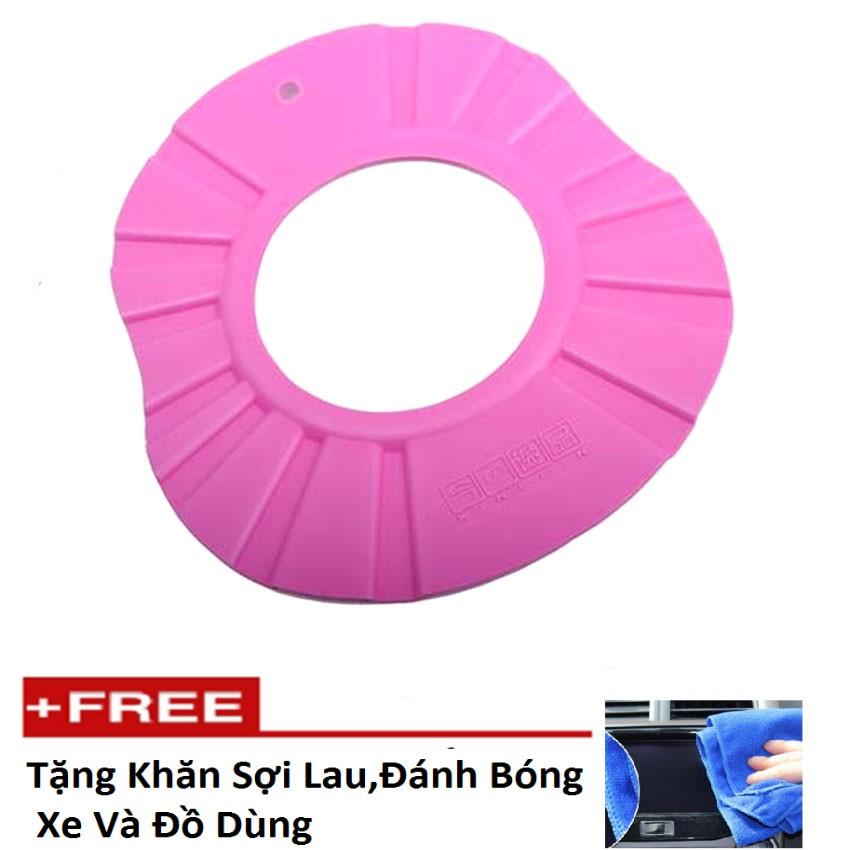 Mũ Tắm Cho Bé,Mũ gội đầu, tắm an toàn cho bé chỉnh 4 cỡ 206111-Tặng khăn lau
