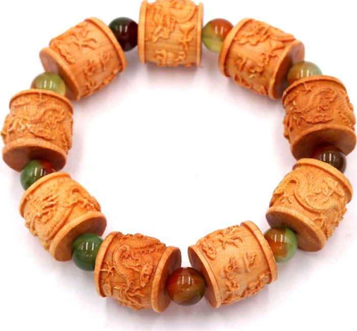 Chuỗi tay trụ rồng gỗ hoàng đàn TRVCT10