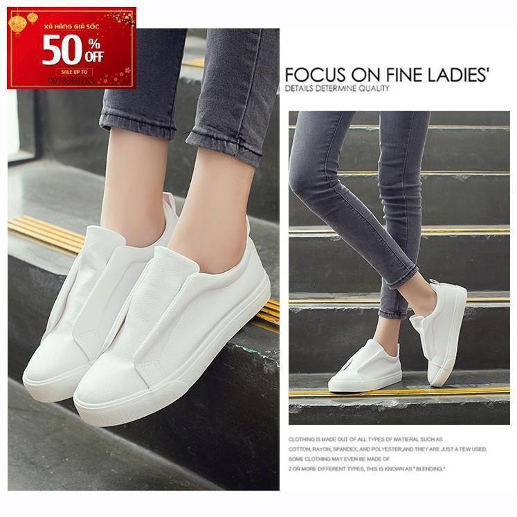 Giày Slip-On Nữ Da PU Mềm Nhẹ 3Fashion Shop - 3072