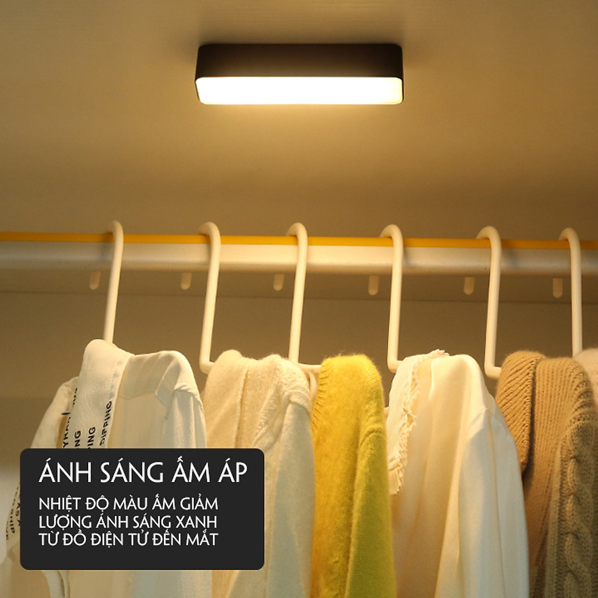 ĐÈN LED HỌC/ ĐÈN NGỦ/ ĐÈN BẾP/ ĐÈN CẦU THANG CẢM ỨNG KHÔNG DÂY DÙNG PIN SẠC TIỆN LỢI, DÙNG MIẾNG DÍNH – 2500MAH