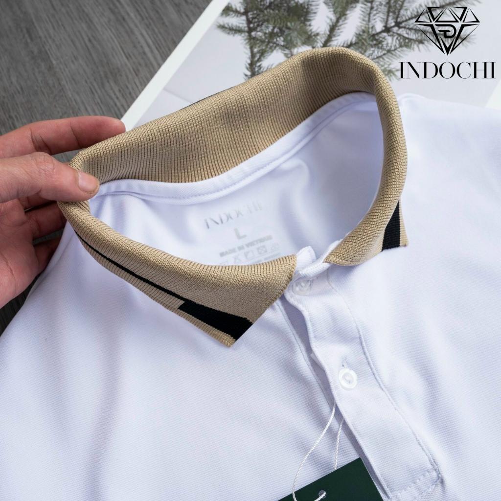 Áo polo nam thêu hoạ tiết chất cotton cá sấu siêu đep