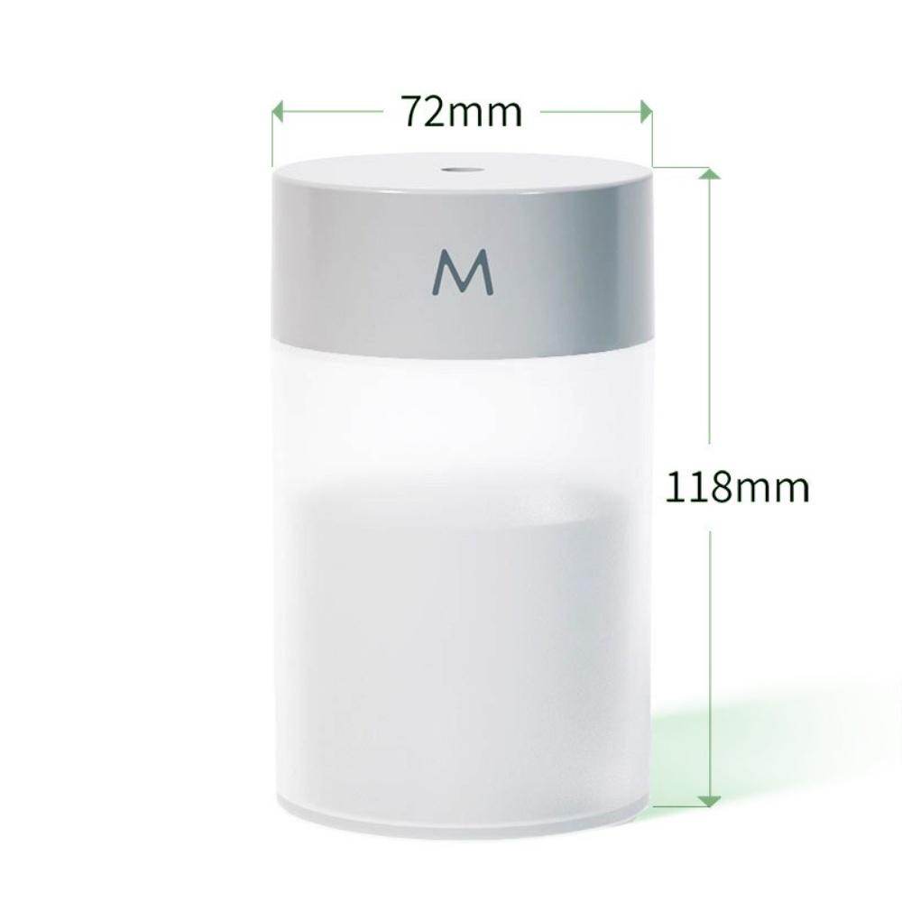 Máy phun sương tạo ẩm mini hình trụ 260ml: khuếch tán tinh dầu thơm phòng, có đèn led đổi màu, làm đèn ngủ trang trí