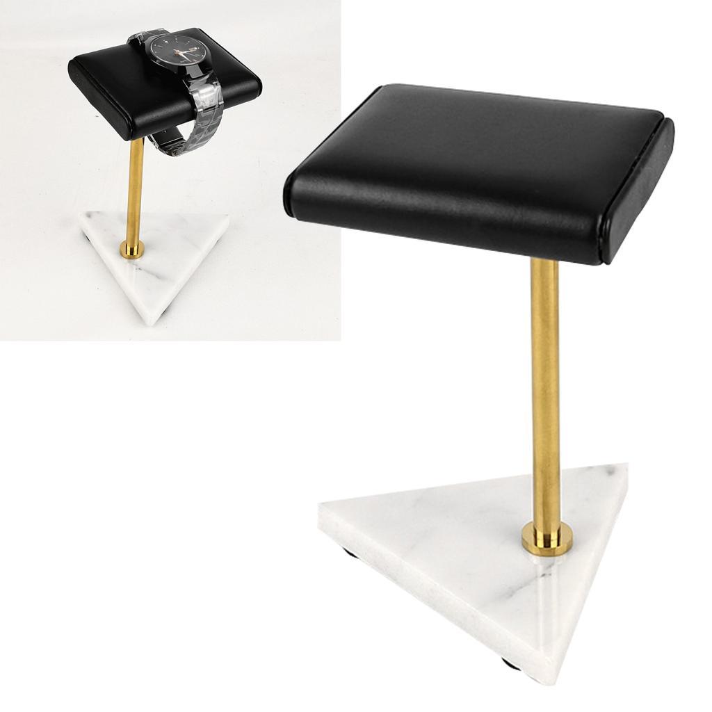 Stable Marble &amp; PU Leather Watch Holder Display Stand for Showcase
