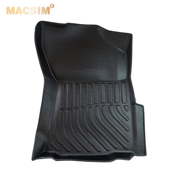 Thảm lót sàn xe ô tô Toyota Hilux 2015-2021 Nhãn hiệu Macsim chất liệu nhựa TPE cao cấp màu đen