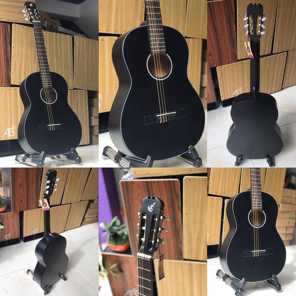 Đàn guitar classic  SV-C1 dáng khuyết đen - Chuyên tập chơi có ty chống cong - Tặng 7 phụ kiện