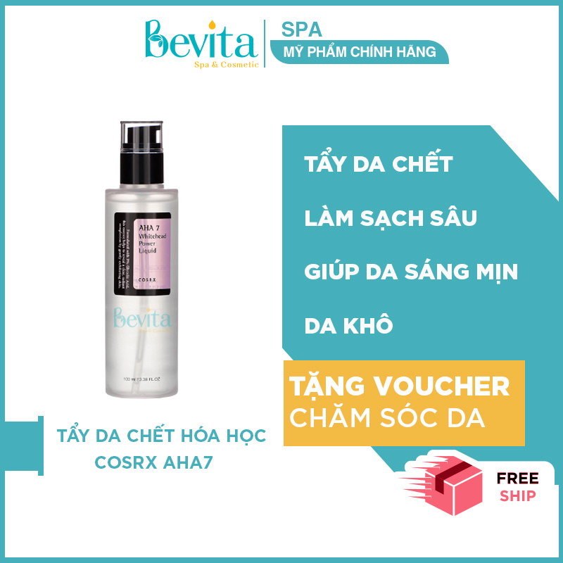 Tẩy da chết hóa học da mụn cám Cosrx AHA7 Whitehead Power Liquid 100ml