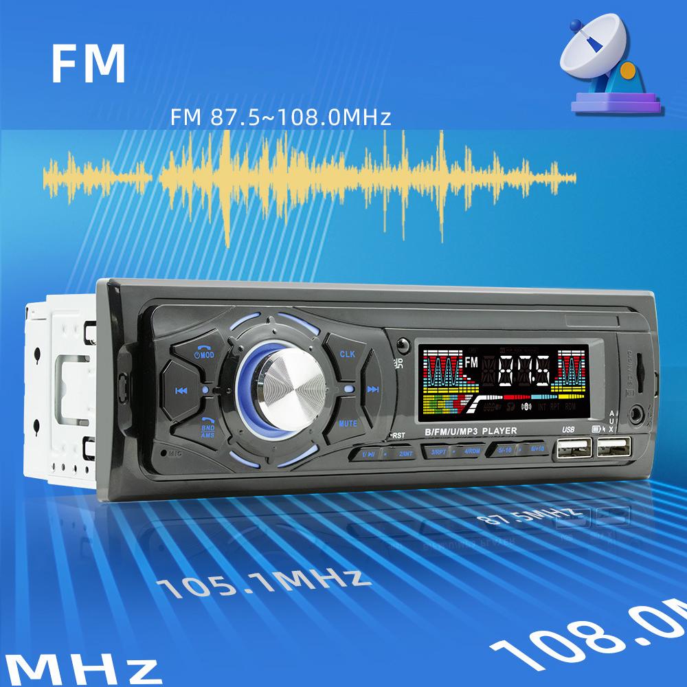 Multi-function Car BT MP3 Player Dual USB Interface Car Audio Player Auto Voice Assistant MP3 Player Radio Receiver
