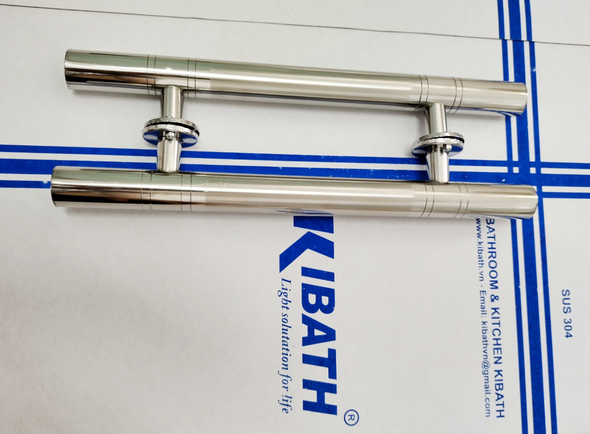 Tay Nắm Cửa Cổng Kibath Inox 304 Ống Phi 32, Cặp 2 cái, KB-904